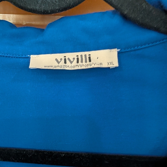 Blue Collared Boxy Shirt with Pocket - Picture 3 of 6